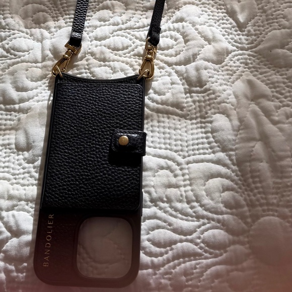 BANDOLIER IPHONE 16 PRO MILA MAGSAFE CROSSBODY PHONE CASE IN BLACK/GOLD - Picture 2 of 2